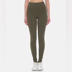 Olive Green Women's High-Waisted Leggings